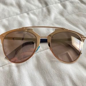 Dior Rose Gold Reflected Unisex Sunglasses